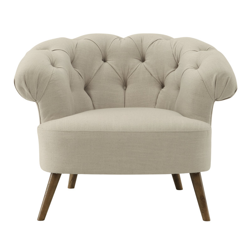 Upholstered Armchair, Natural