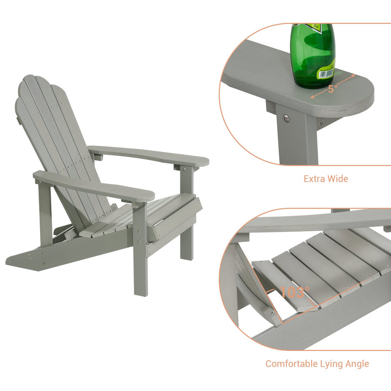 Chaise Adirondack Solvejg, Gris clair