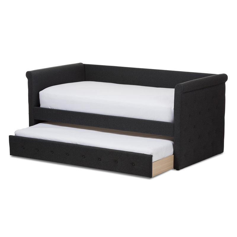 Billie Upholstered Daybed, Dark Gray