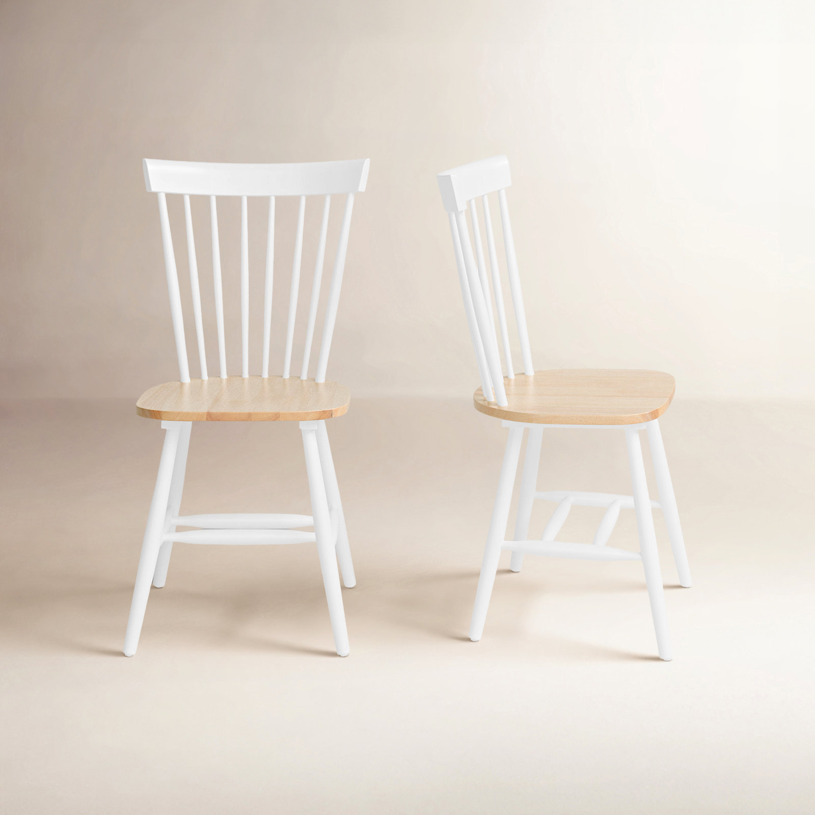 Matanna Oak Dining Chair, White/Natural