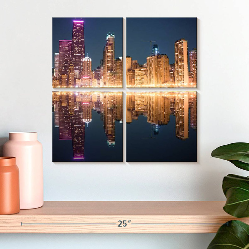Nicci Chicago Golden Lights, H 18 po x l 18 po