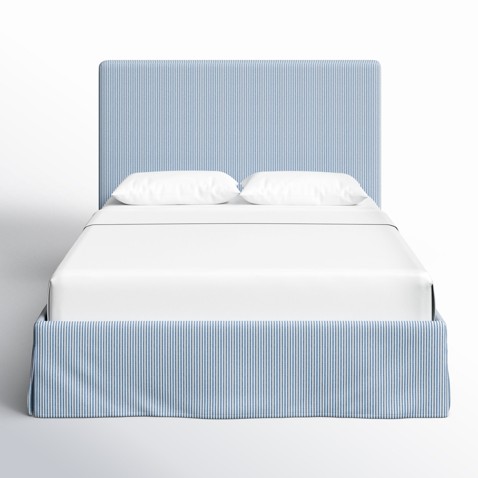 Verona Upholstered Slipcover Bed, Full, Line Tattersall Green