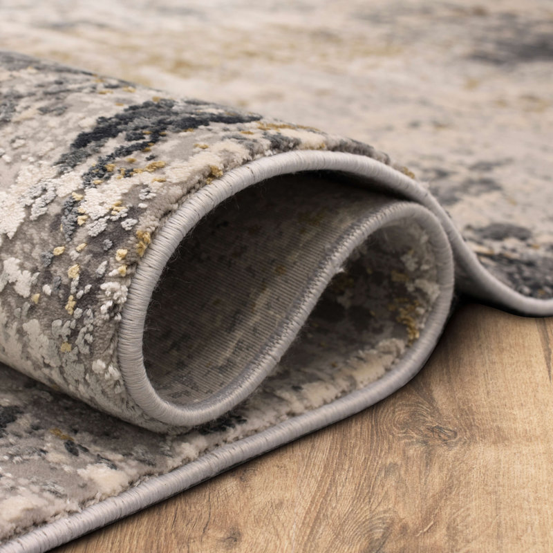 Marseille Grey Abstract Elegance Wool-Blend 2' x 3' Rug