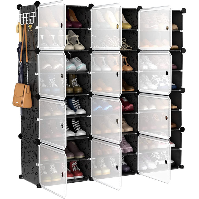 Portable Shoe Rack Organizer 8-Tier Portable 64 Pair Shoe Rack