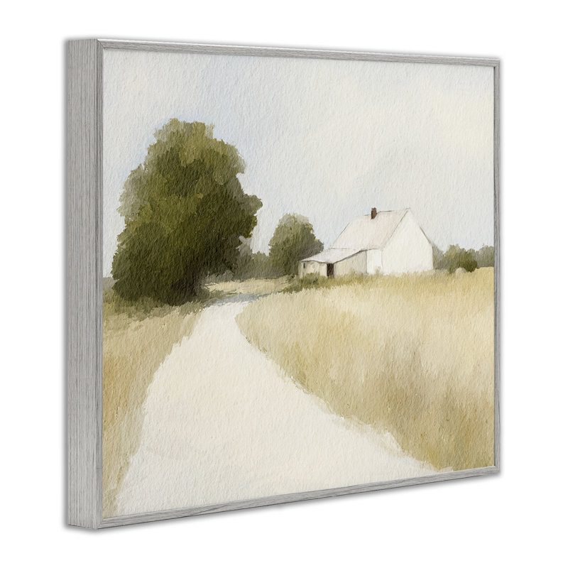 Giclée blanche encadrée, conçue par Leah Straatsma, Estampe numérique Farmhouse, H 11 po x l 14 po