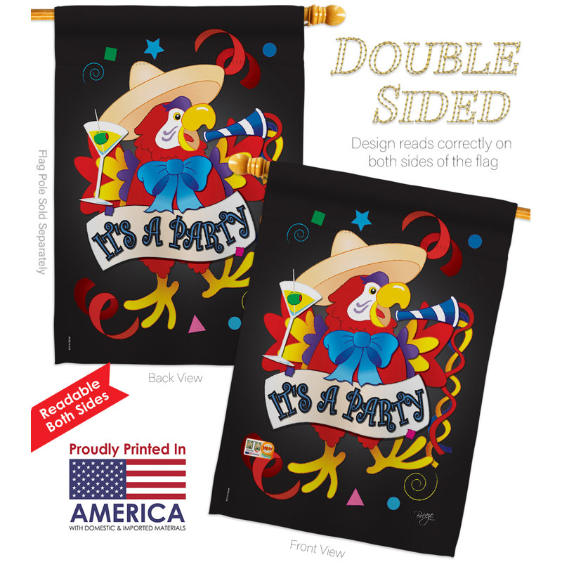 Polyester inspiré de 2 côtés 40 x 28 po ensemble de drapeau