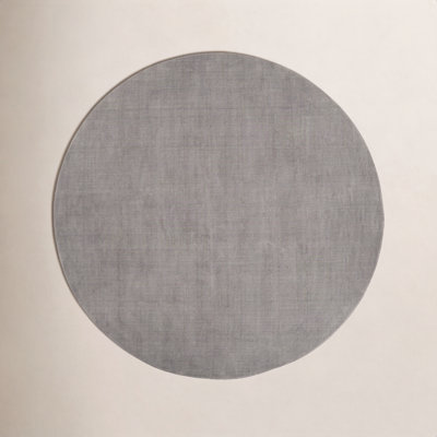 Crowe Dark Gray Hand-Loomed Striped Wool Rug