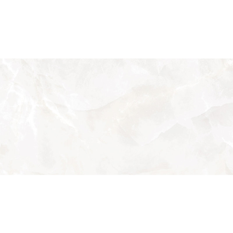 Geo Lush Porcelain Marble Look Wall & Floor Tile, Matte White