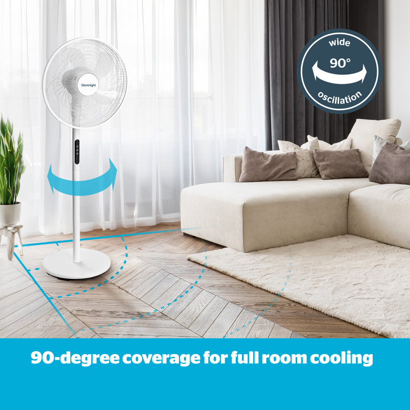 Silentnight Airmax 18inch Oscillating Stand Fan with 5 Speed Settings and Remote Control