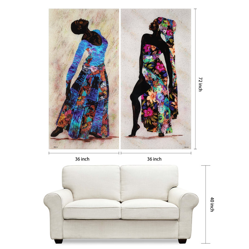 «Her Beauty I and II On Glass», 2 pièces