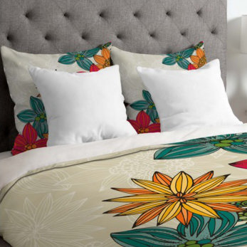 Valentina Ramos Traditional Floral Duvet Cover, King Duvet Cover