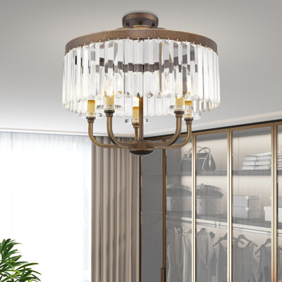 Lustre tambour 5 lumières Caroline