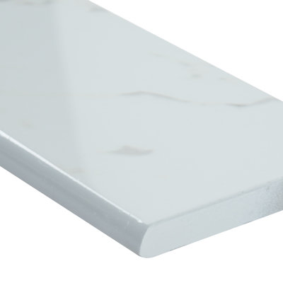 Astoria 3 in. x 18 in. Polished Porcelain Bullnose Tile Trim