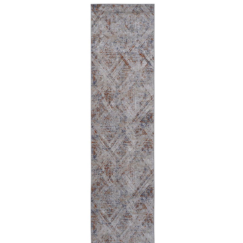 Collection Geometric Runner Rug, Runner 2'2" x 8'