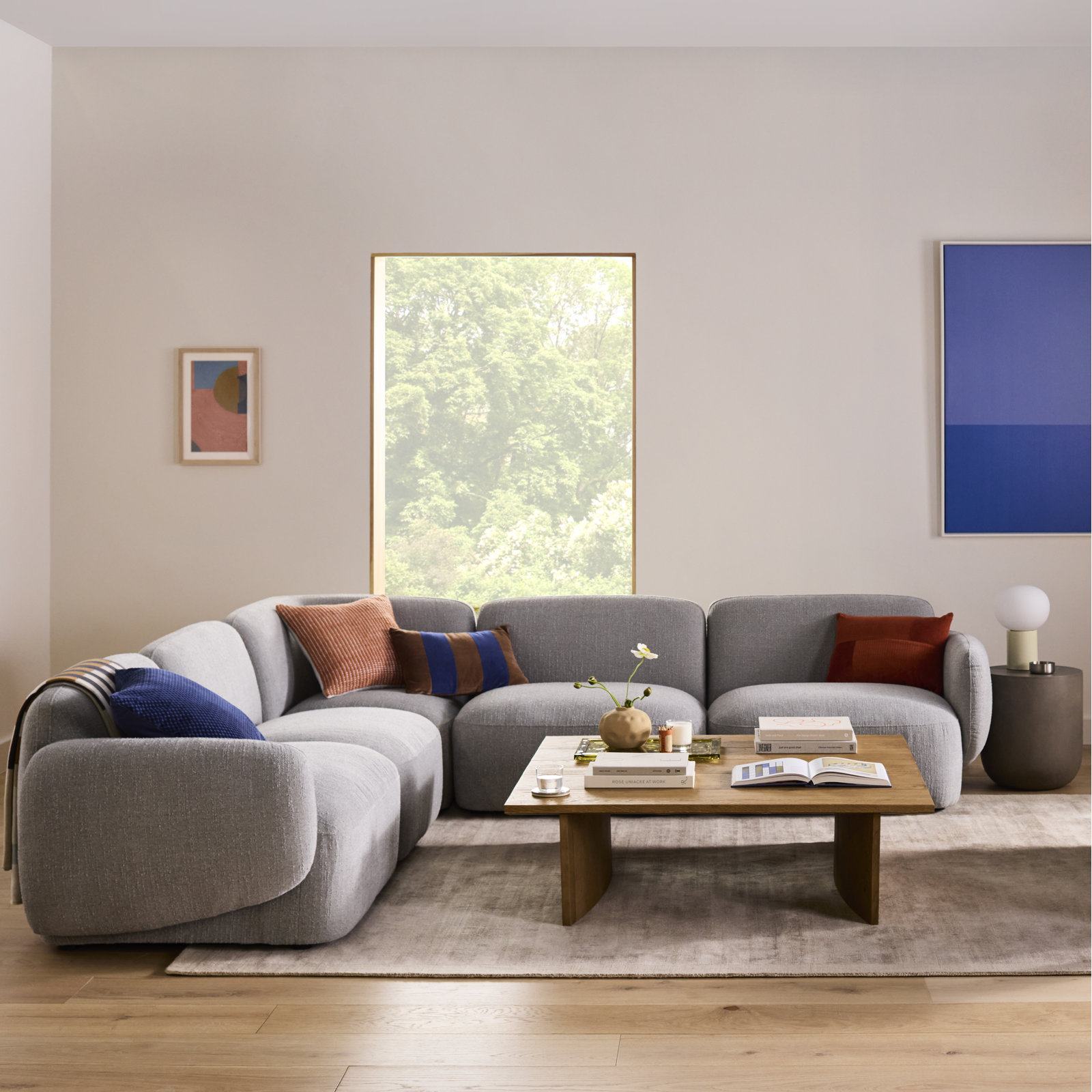 Isles Modular Sectional, Mellow Gray Chenille