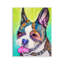 Plaque murale bouledogue français lumineux et vibrant, design par Tatiana Roberts