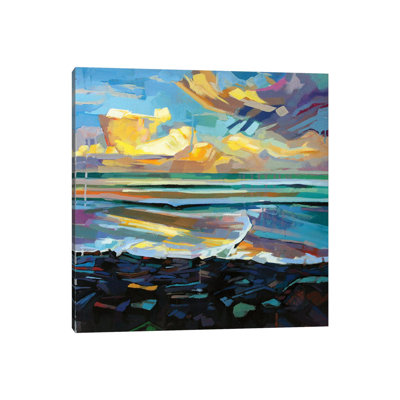 " Streedagh Beach, Storm Fionn " by Kevin Lowery Painting Print