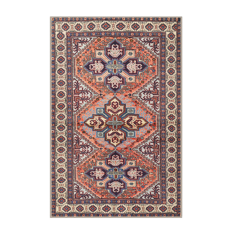 Tapis traditionnel beige/vert area Rupelmonde, Rectangle 8 pi x 10 pi