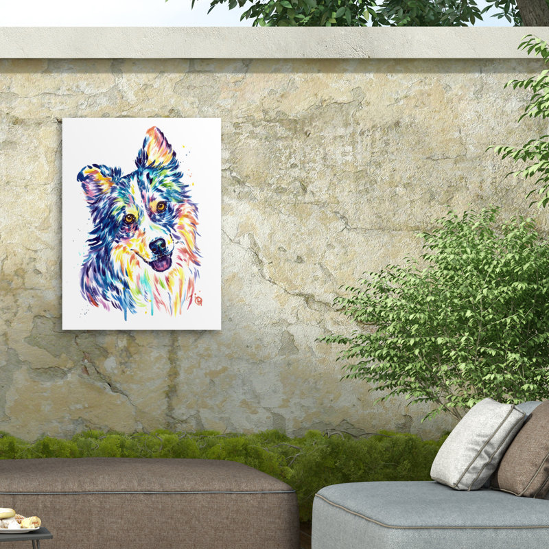 Toile d'extérieur berger australien Lisa Whitehouse, H 14 po x l 19 po