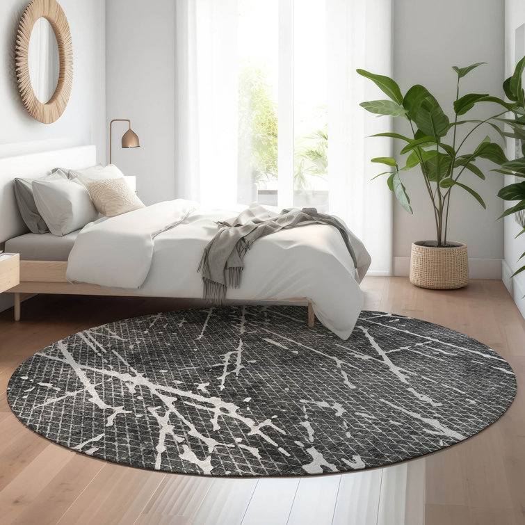 Premium Machine Washable Cerrito Charcoal Rug