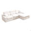 Canapé d'angle avec dossier haut, canapé en L avec chenille flammée, coussin éponge haute densité compressé, canapé sans assemblage peu encombrant