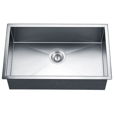 30" L x 18" W Handmade Single Bowl Undermount 304 Stainless Steel Kitchen Sink