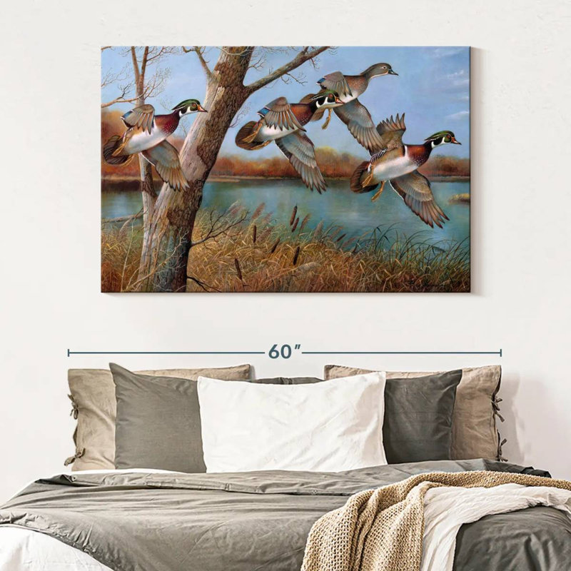 Brampt Flying Wood Ducks, 34" H x 51" W