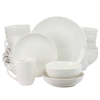 Piece Porcelain China Dinnerware Set - Service for 6