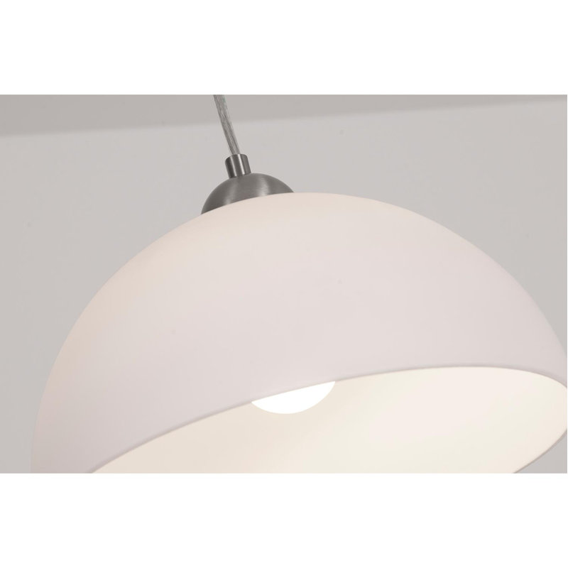 Luminaire suspendu en dome à 1 lumière, Nickel satiné