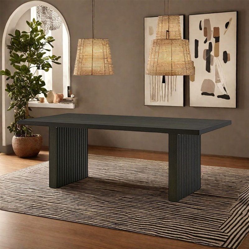 Simple and high-quality solid wood dining table, 29.52"H x 62.99"L x 31.49"W