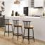 Tabourets de bar à hauteur ajustable 24 po et 29 po avec cadre en métal pour îlot de cuisine Monarrez-1125487039