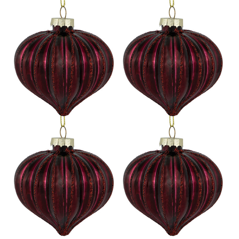 3'' Glass Holiday Shaped Ornament