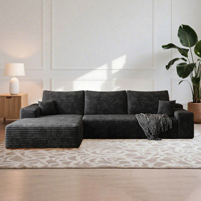107'' Cloud Sectional Couch With L-Shape Chaise, Modern Modular Sofa With Deep Seat