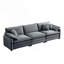 Canapé modulaire Mid-Century 3 places avec 2 coussins et 3 coussins décoratifs-1360446169