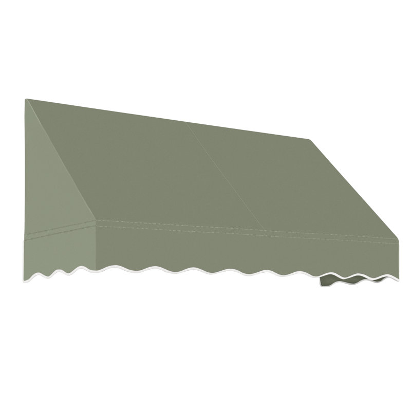 Auvent fixe en tissu acrylique San Francisco Awntech, H 24 po x l 124,5 po x P 48 po, Sauge
