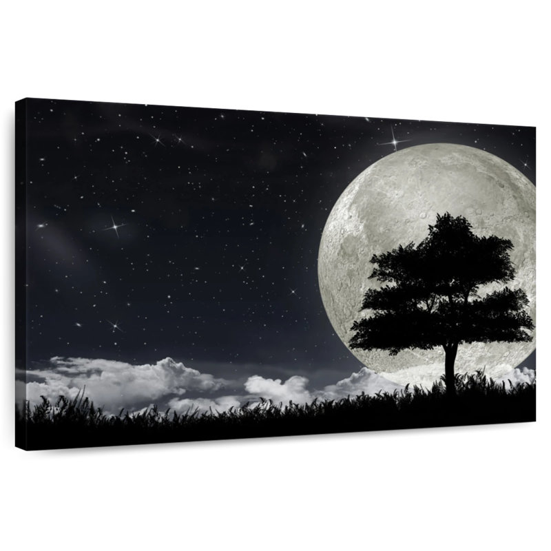 Oberle Tree In Moonlight, 16" H x 24" W