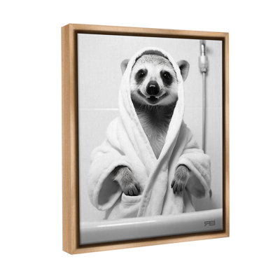 "Animal in Bathroom Robe" par RB sur toile