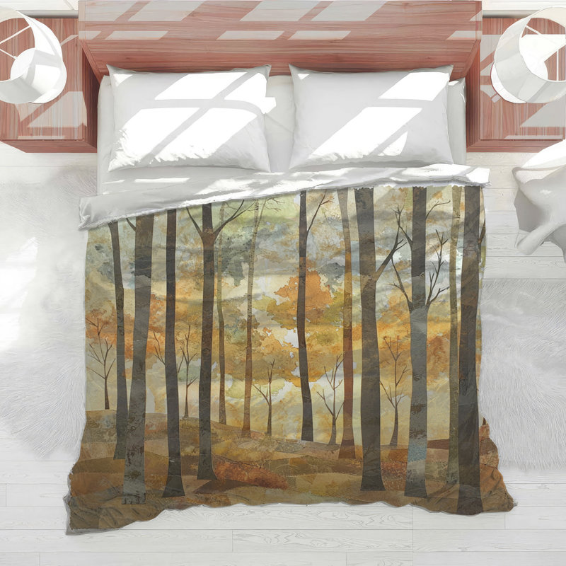 Autumn Forest Landscape Comforter, Twin