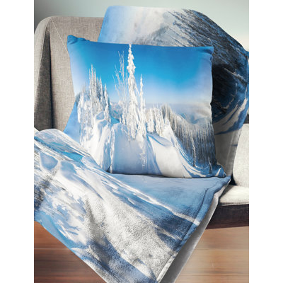 Coussin panoramique avec paysage d'hiver
