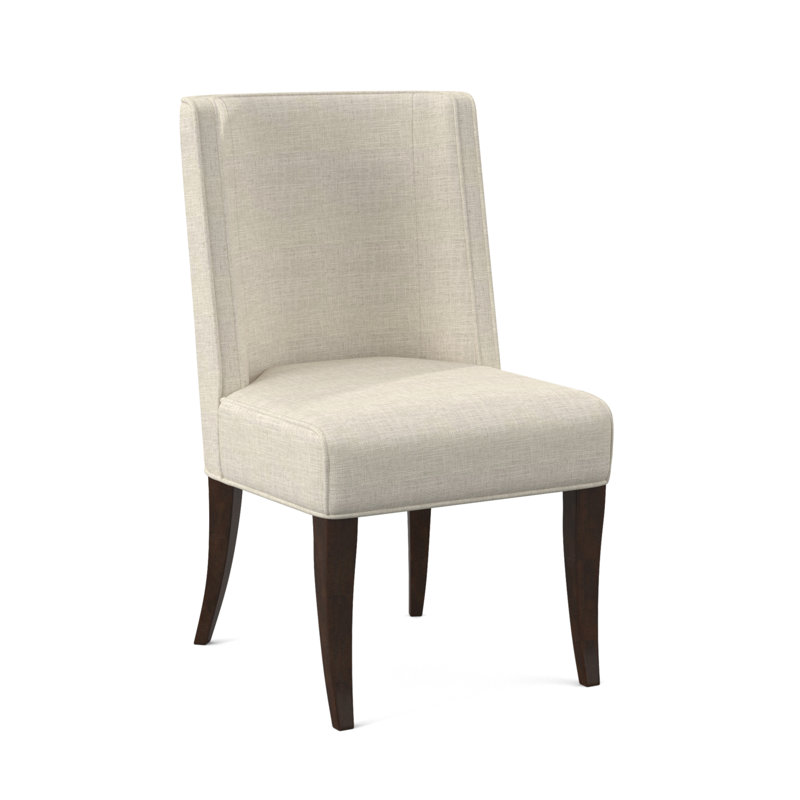 Bandeau Dining Chair, American Walnut, Margaret Lagoon Polyester Blend
