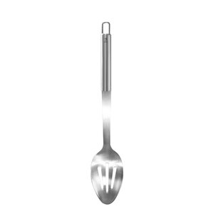 10.25 Brushed Stainless Slotted Spoon - Matte Brass