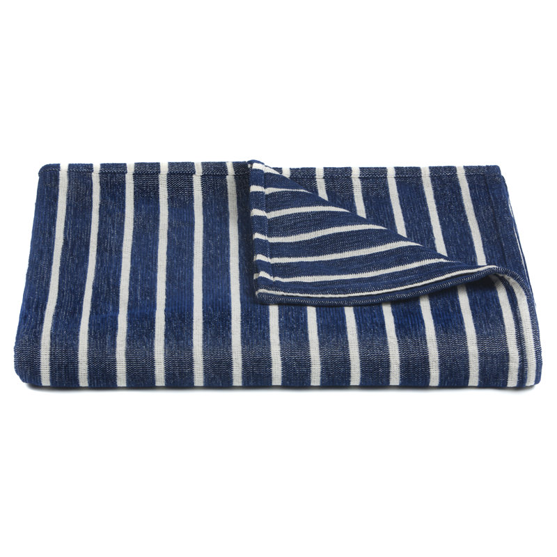 Aria Throw Blanket, Blue/White