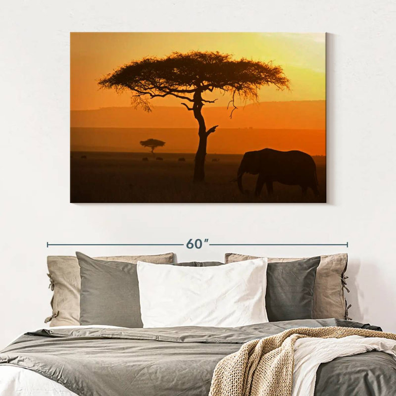 Lone Elephant, 34" H x 51" W