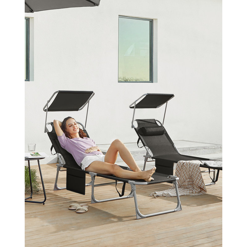 Carrew 193cm Long Single Chaise, Black