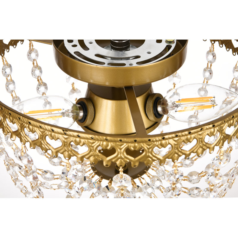 Attahrawi 3-Light Flush Mount, Brass, 6.3" H x 10" W x 10" D