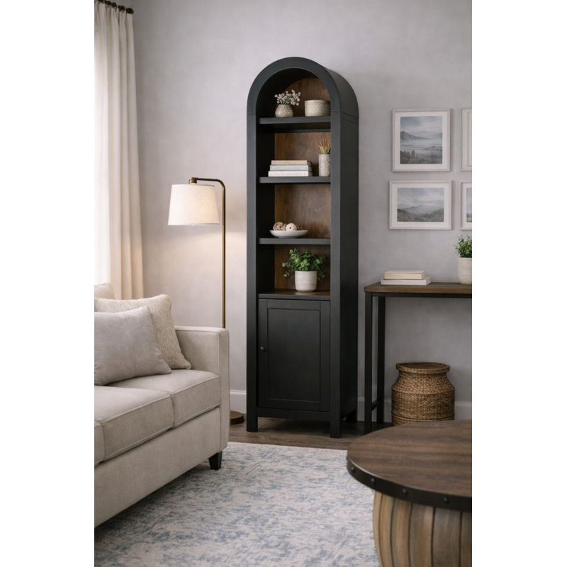  Armoire de rangement arquée, Noir