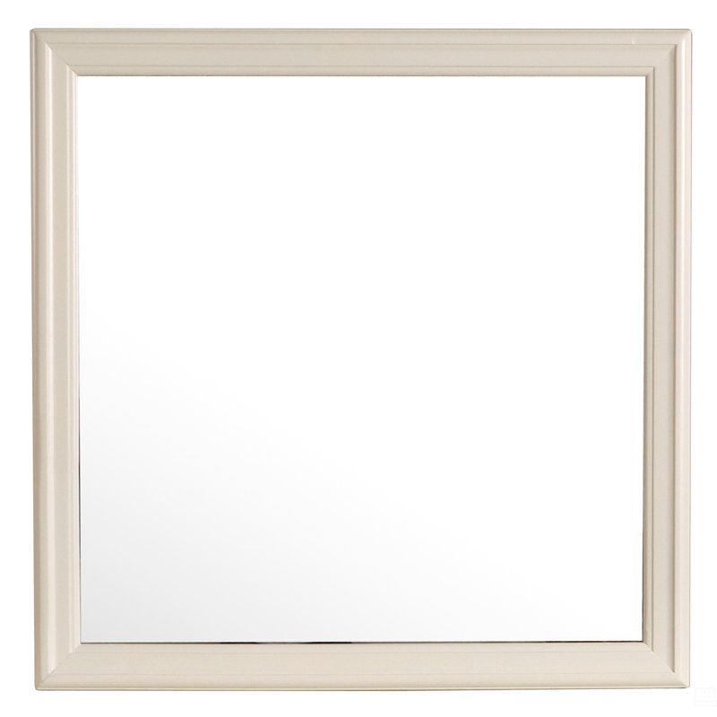 Rectangular Mirror, Beige, 38" x 38"