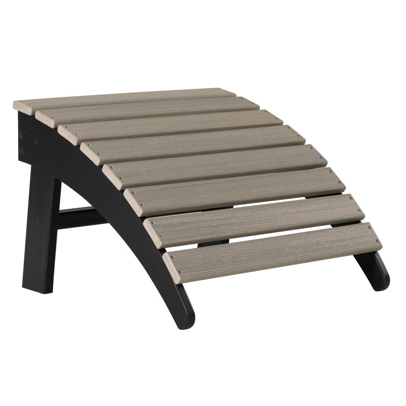 Repose-pieds Adirondack, noir, Noir/gris