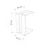 Table d'appoint moderne blanche de 23,6 po x 22,4 po x 15,7 po | 100% panneau de particules enduit de mélamine, épaisseur: 0,7 pouce | Design élégant et fonctionnel pour le salon ou la chambre à coucher | Durable, facile à nettoyer, parfait pour les espaces contemporains-1565670173