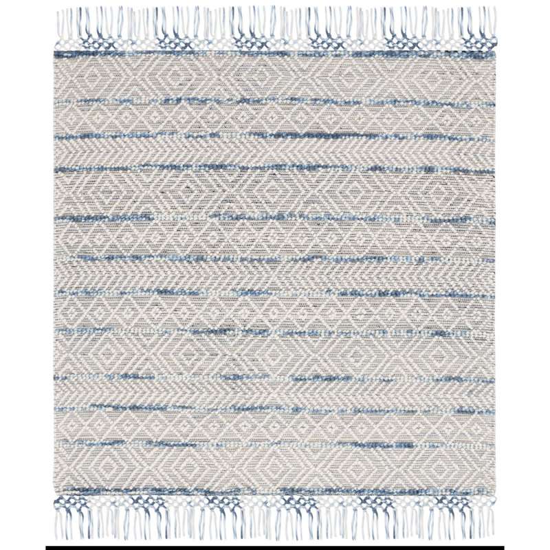 Natura Flat Weave Performance Geometric Rug, Square 6'